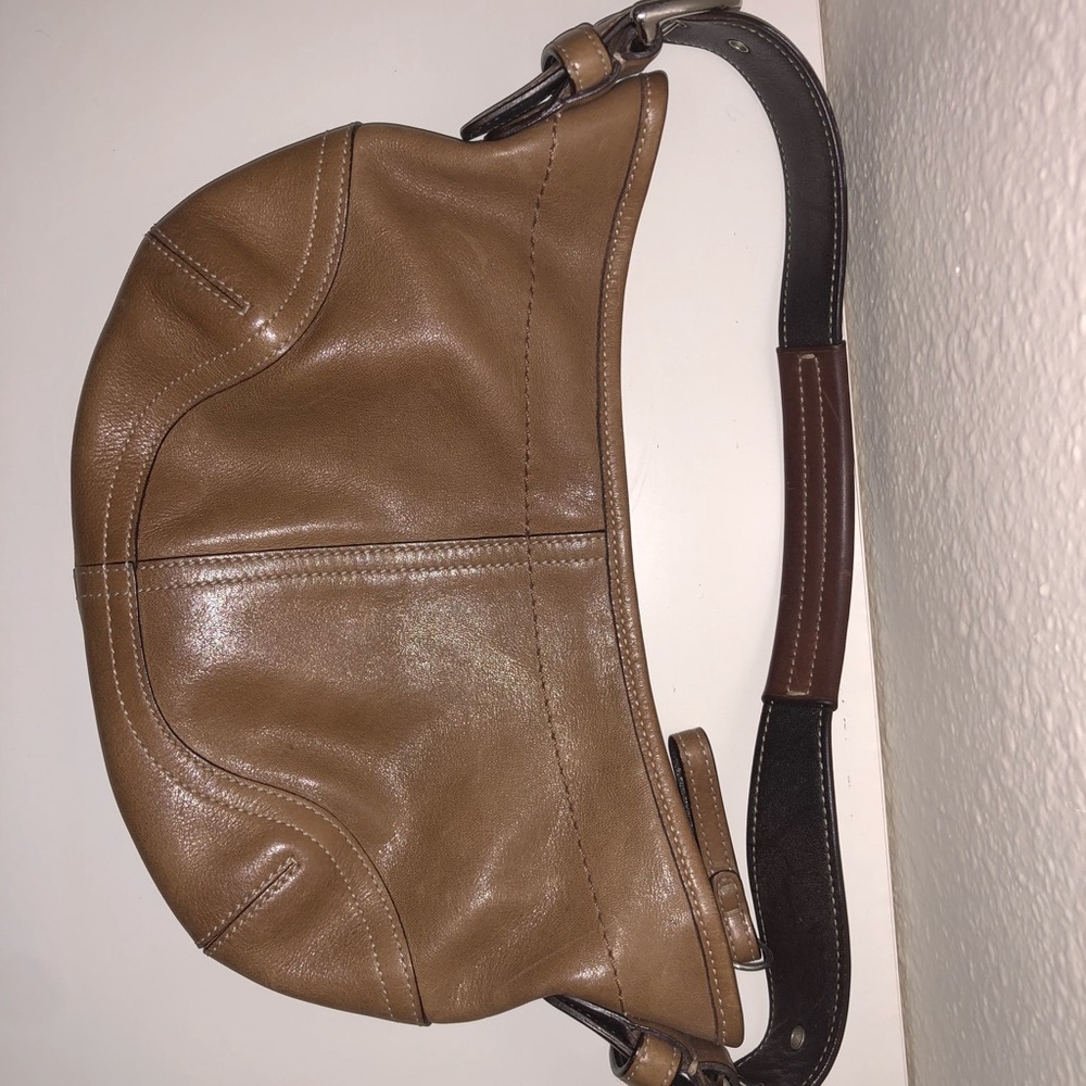 Tan COACH small vintage mini soho bag